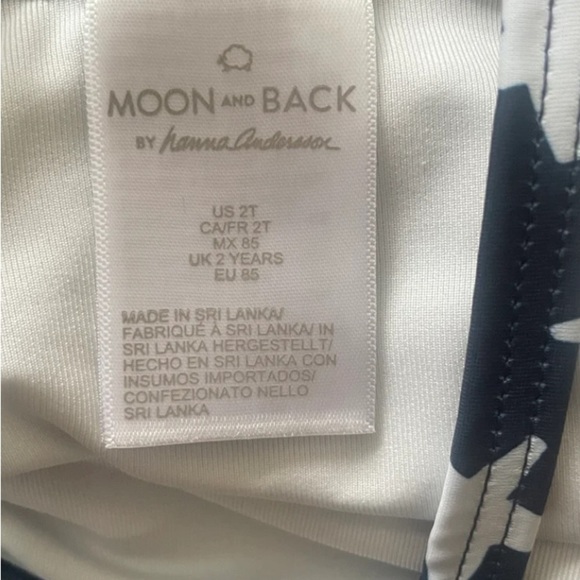 Hanna Andersson Girls Moon and Back Navy White Star swimsuit - Picture 4 of 4